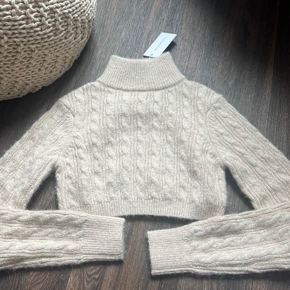 Lovers & Friends Everette Lurex Turtleneck Sweater in Nude - Picture 2 of 8